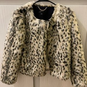 J. Crew Faux Fur Jacket - Leopard print